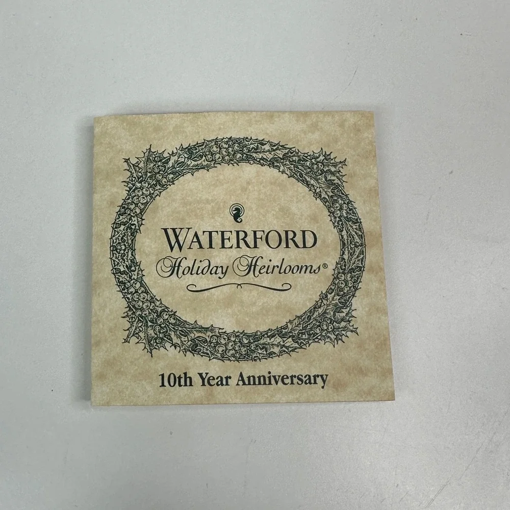 Vintage Waterford Holiday Heirlooms Peacock 10th Anniversary Egg Ornament Boxed